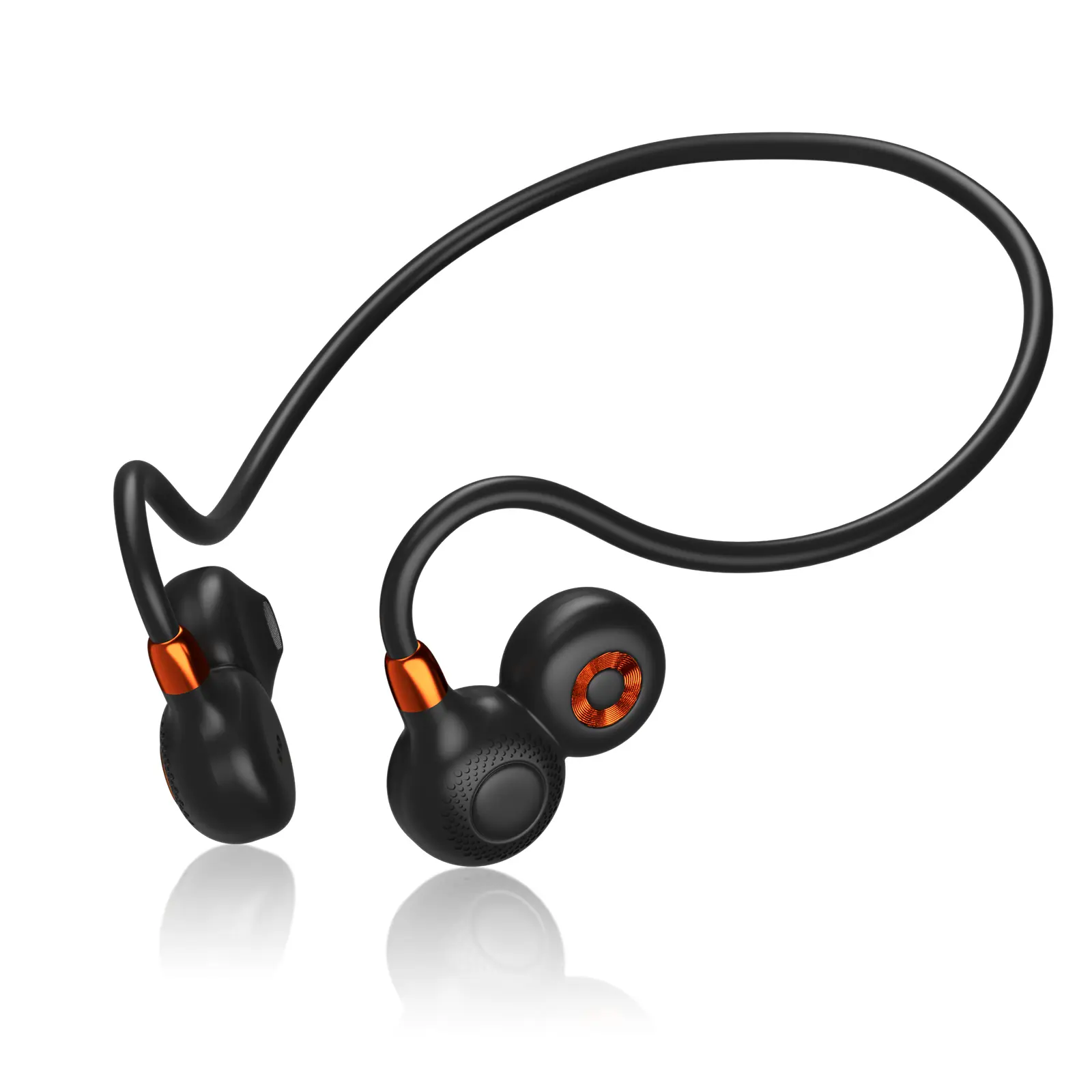 Ortizan i10 Open Ear Air Conduction Audio Headphones, IPX6 Waterproof Sweatproof, 19g Lightweight Silicone Ear Hook, Bluetooth 5.3 Electronic Wireless Sport Earphones with ENC Mic, Deep Stereo Bass, Long Battery Life, Magnetic Secure Fit for Running, Gym,