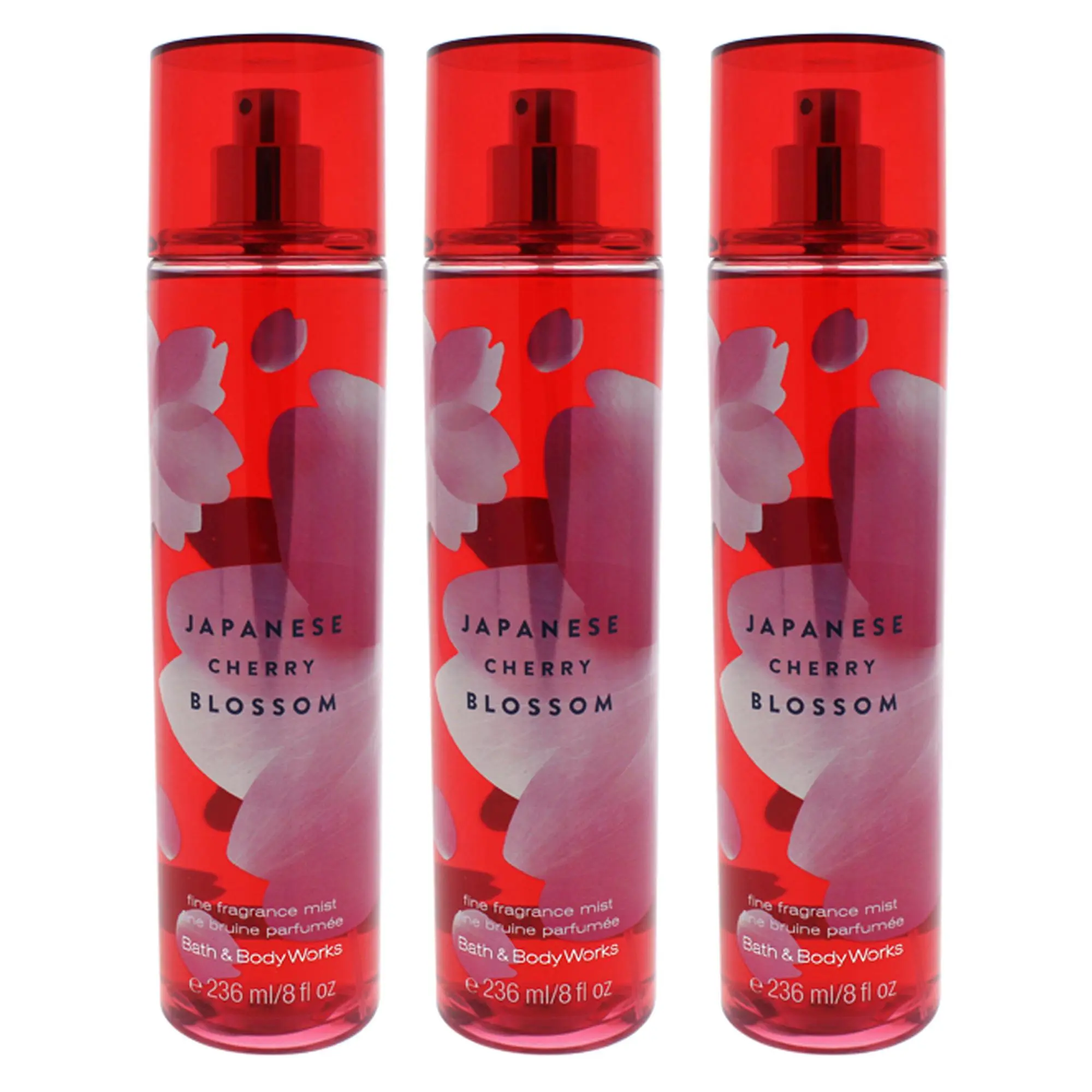 Japanese Cherry Blossom by Bath and Body Works for Women - 8 oz Fragrance Mist - Pack of 3
