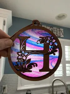 Monogram Letter H Suncatcher for Sunny Window