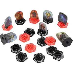 CZYY Standee Bases with Health Tracker and Status Token Slots Pack of 27 Plastic Hex Monster Stand Compatible with Gloomhaven and Frosthaven Board Game