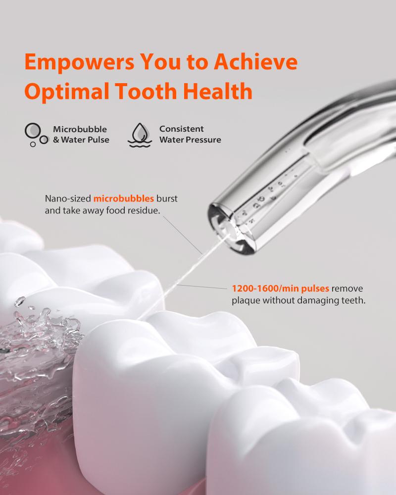 iHealth Vesa Water Flosser Cordless Oral Irrigator Dental Microbubble Technology 300ML Tank 4 Modes 5 Tips IPX7 Waterproof Teeth Gum Braces Care iHealth Vesa Water Flosser Cordless Oral Irrigator Dental Microbubble Technology 300ML Tank 4 Modes 5 Tips IPX7 Waterproof Teeth Gum Braces Care