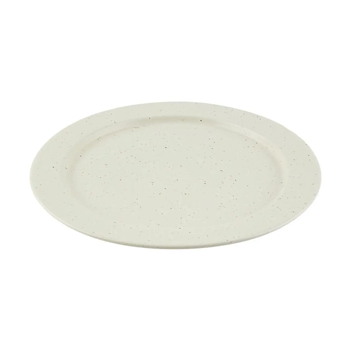 POLAATHOME Korean Egg LIM 23cm Matte Ceramic Round Plate - Brunch Serving Dish, Eggshell White