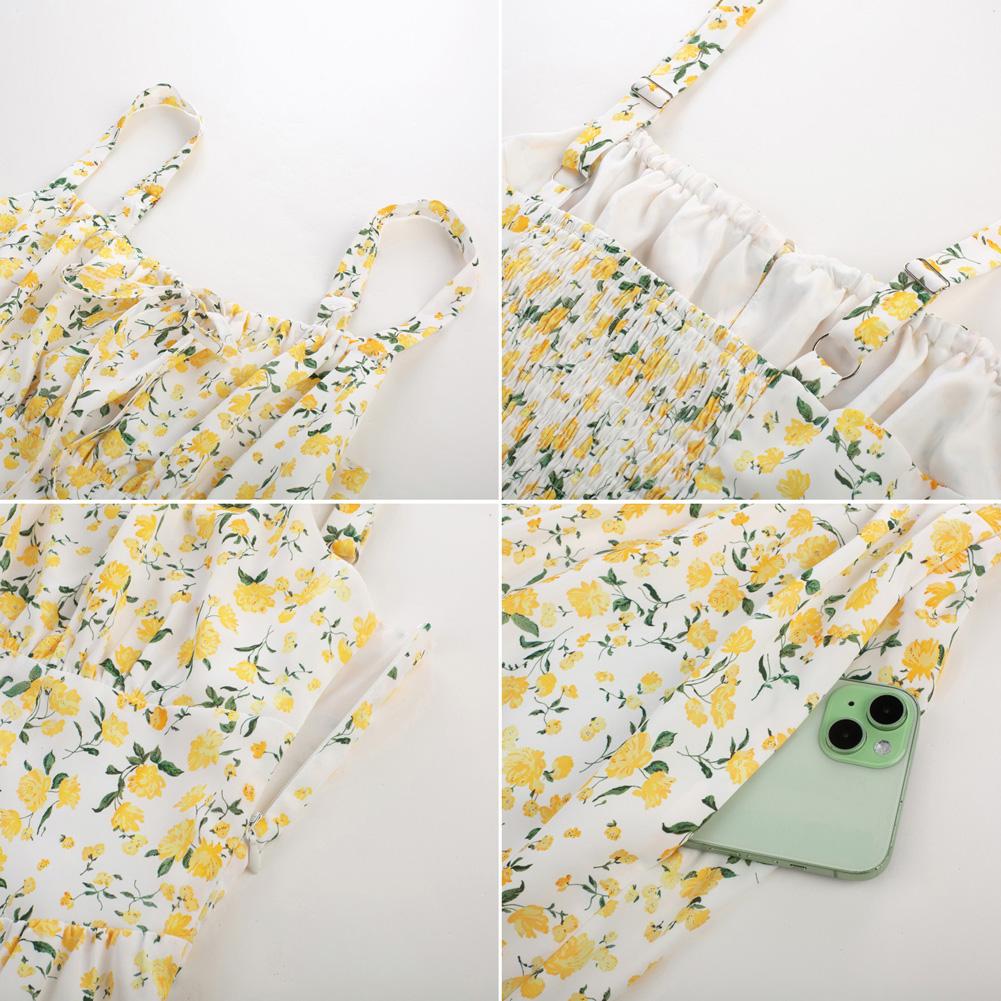 【Grace Karin】 Women's Floral Midi Dress Corset Sundresses 2026 Summer Spring Vacation Milkmaid Dresses SpringStatements