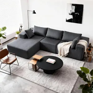 108-Inch Modern Modular L-Shaped Sofa Set – Combination Upholstered Boneless Sofa with Lounge Chair, Versatile Modular Design for Custom Layouts, Spacious Seating with Plush Cushions, Stylish Contemporary Sofa for Living Room