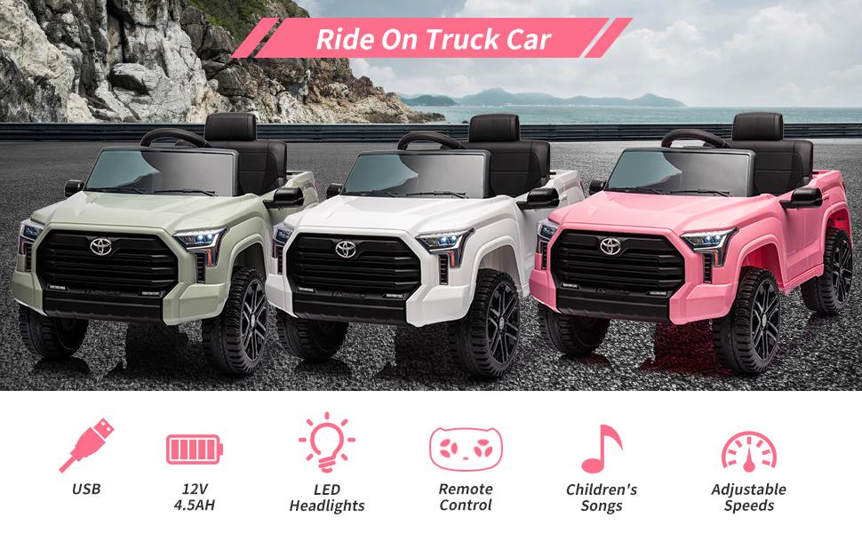 【Restock Sale】GARVEE 12V Licensed Toyota Ride-On Car for Ages 3+, Featuring Remote Control, MP3, LED Lights, Suspension, Double Doors, Safety Belt, Available in Pink, White, Blue, Red, Rose, Green, and Grey - Perfect Ride-On Toy! 【Restock Sale】GARVEE 12V Licensed Toyota Ride-On Car for Ages 3+, Featuring Remote Control, MP3, LED Lights, Suspension, Double Doors, Safety Belt, Available in Pink, White, Blue, Red, Rose, Green, and Grey - Perfect Ride-On Toy!