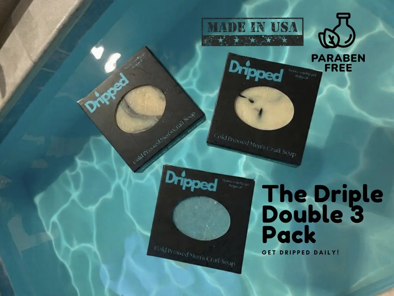 The Driple Double Core  3 pack Men’s Craft Soap by Dripped