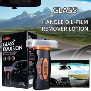Car Oil Film Cleaner,Glass Emulsion Cleaner,Handle Oil Film Remover&Windshield Cleaner For Cars Window, Glass Emulsion, Crystal Clear View
