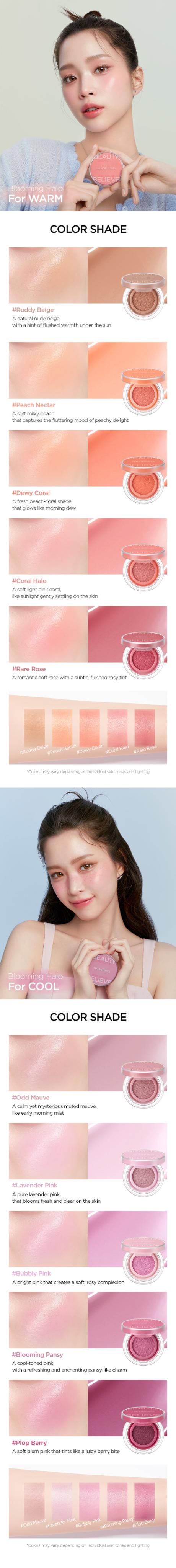 [Jungsaemmool] Artist Cushion Blush | Easy to Blend, Lightweight, Hydrating Cushion Blush for Dewy & Glowing Cheeks