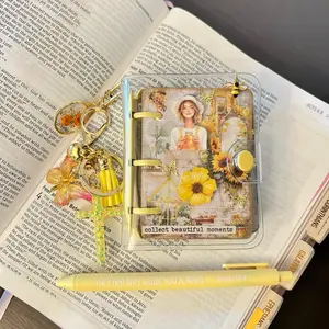 Faith Sunflower Journal with Yellow Tassel Keychain - Collect Beautiful Moments - Inspirational Notebook for Daily Reflection