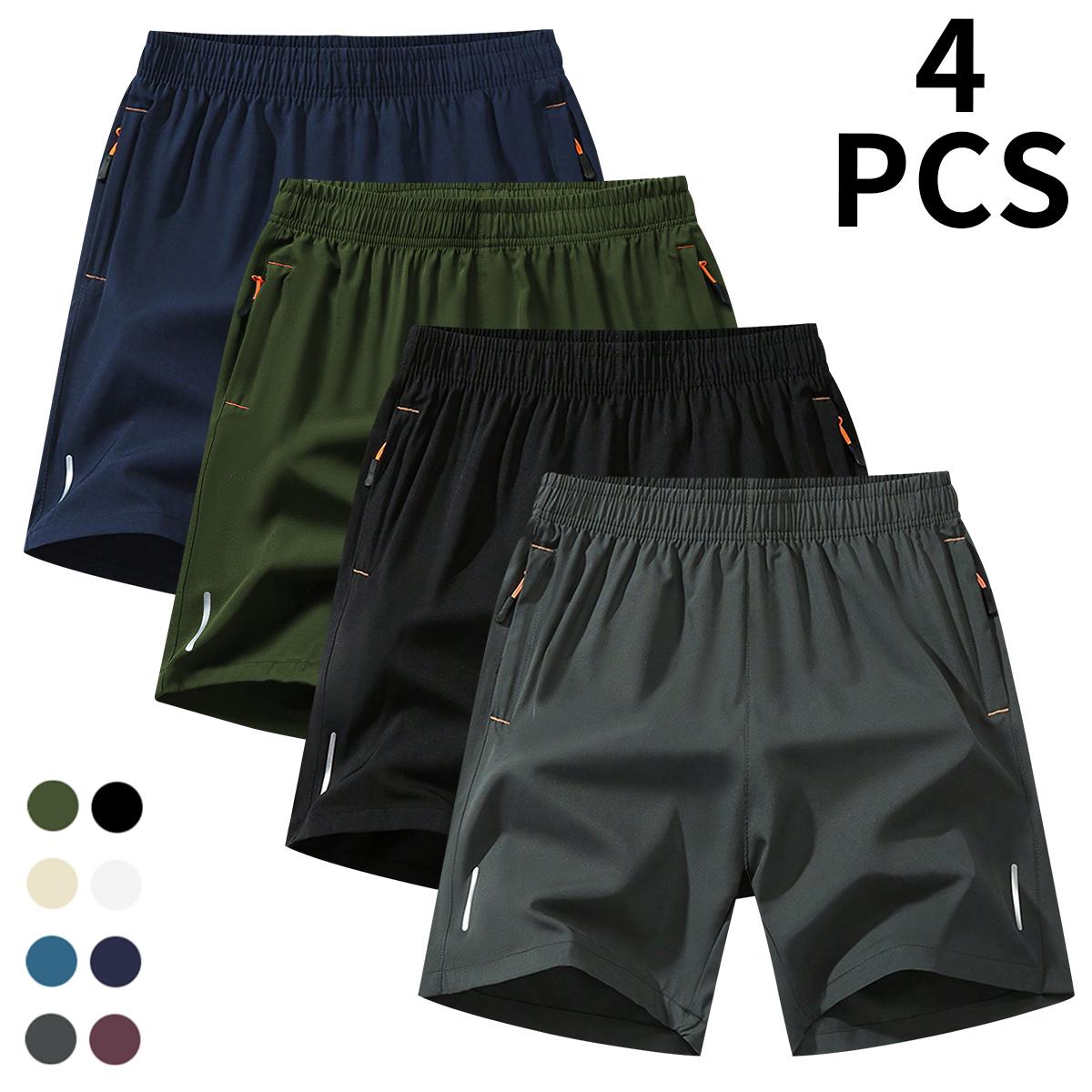 Men’s Reflective Performance Shorts in Vibrant Colors - Breathable Quick-Dry Training Gear - Lightweight Wrinkle-Resistant Athletic Shorts for Night Runs