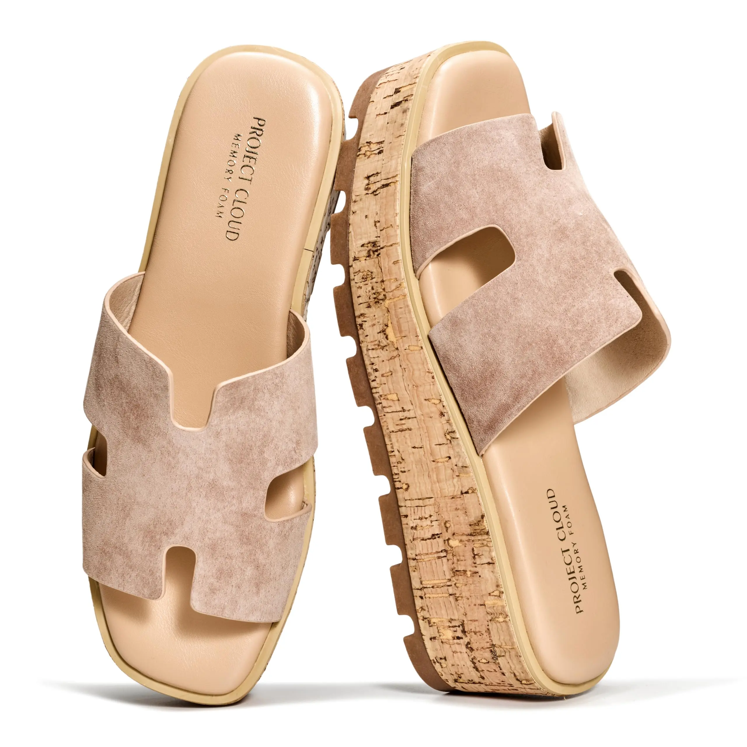 Project Cloud Women's | Genuine Leather Wedge Sandals | Memory Foam | Lightweight | Non-Slip - Mila Project Cloud Women's | Genuine Leather Wedge Sandals | Memory Foam | Lightweight | Non-Slip - Mila
