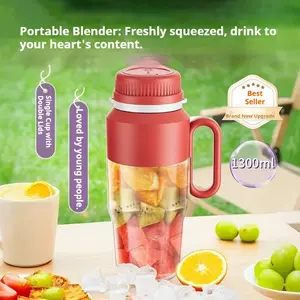 Portable Juicer 1300ml Electric High-Speed Blender for Smoothies & Blends with Reverse Function, Leak-Proof Design, 1300ml Capacity, Ideal for Health & Wellness at Home Office or Car