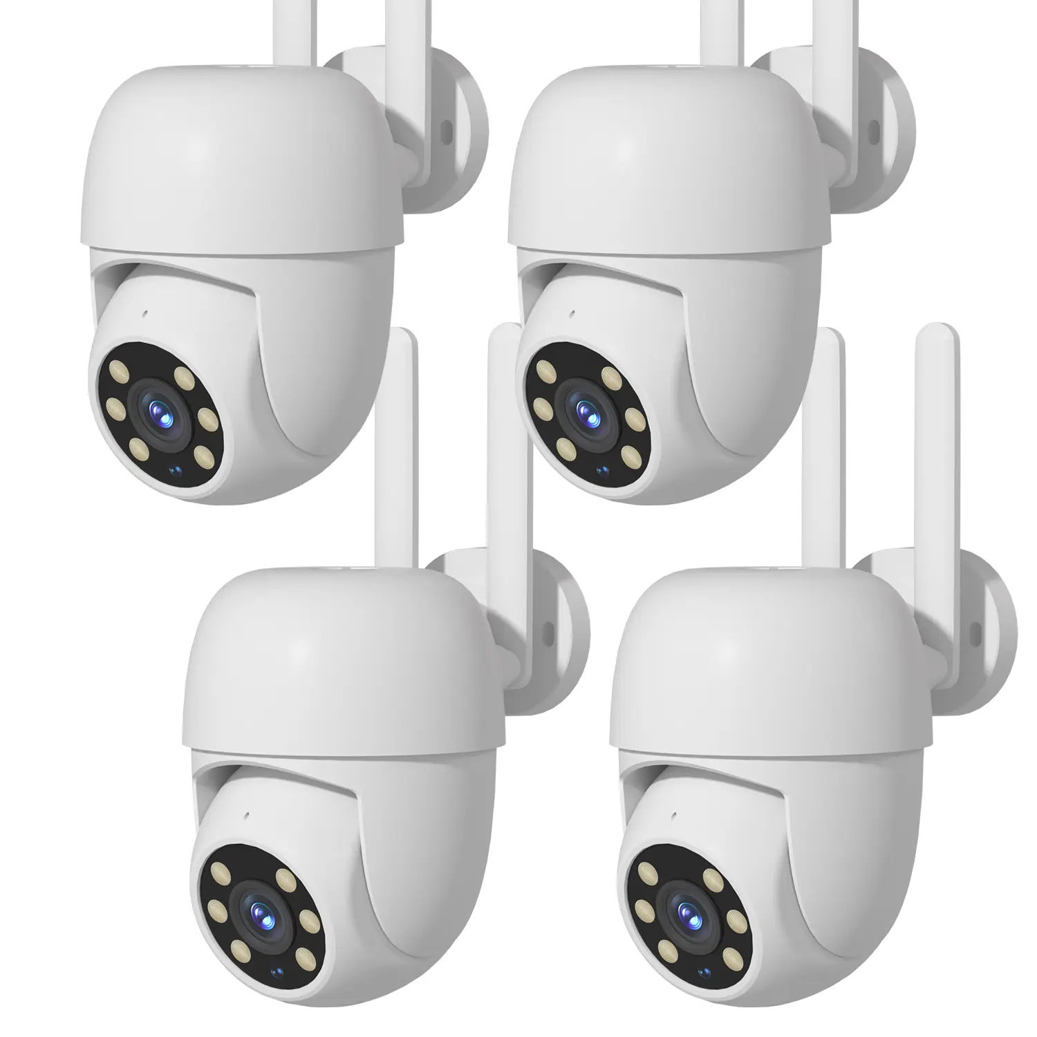 【camoon 2K FHD Home Smart WiFi Security Camera】BT/WiFi Connection, 360° PTZ Panorama HD, Color Night Vision, Motion Detection, Two-Way Audio, Auto Tracking, Siren Alarm, 2.4G WiFi, SD Card/Cloud Storage