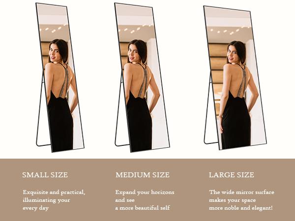Sweet Furniture S - Full Length Mirror Floor Mirror Standing Hanging or Leaning Wall standing mirror home decor, Upgraded Nano Glass