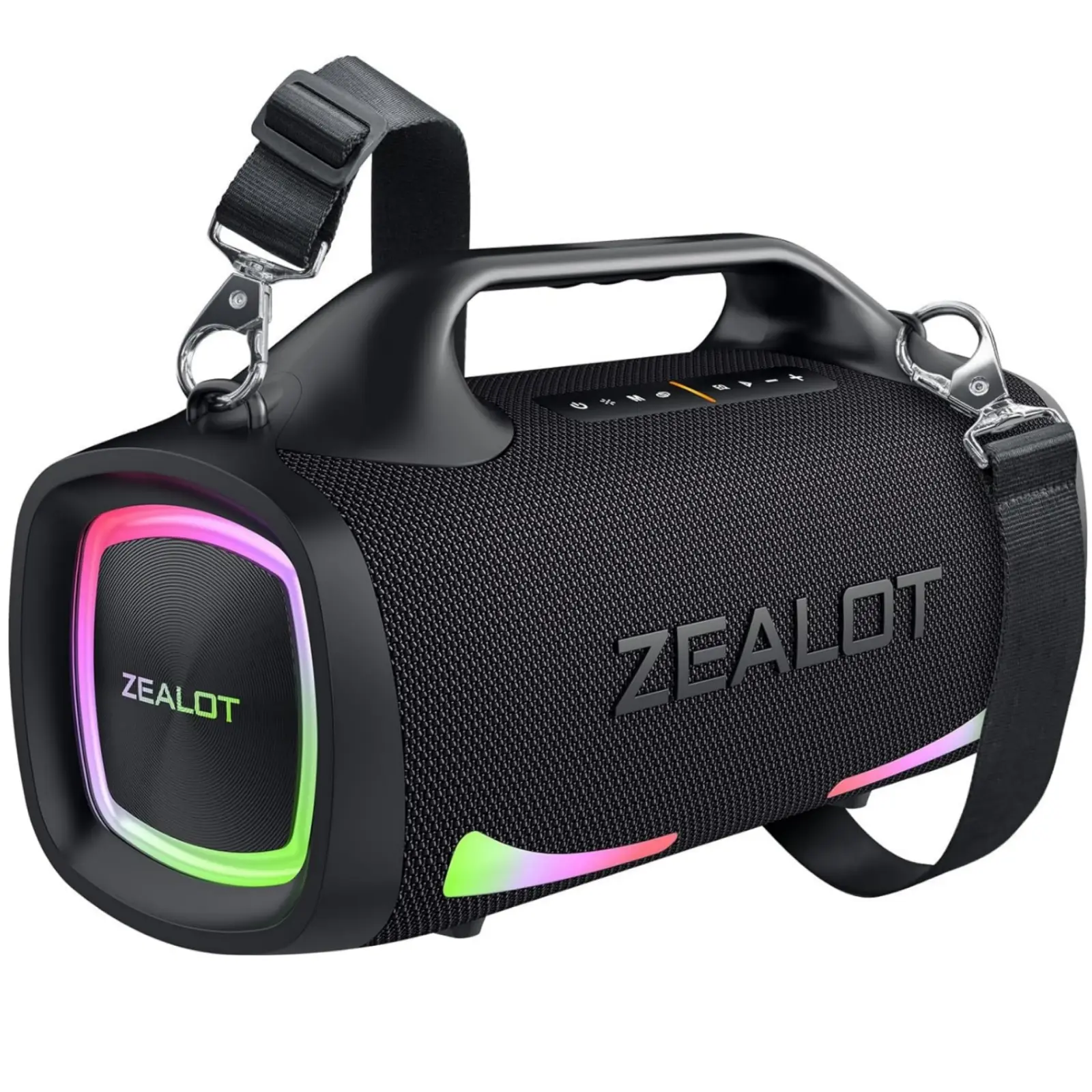 ZEALOT Portable Wireless Bluetooth-compatible Speaker, 100W Waterproof Outdoor Stereo Sound System, Rechargeable Battery, RGB Lights, Eq Settings, Home Party Use, Wireless Speakers