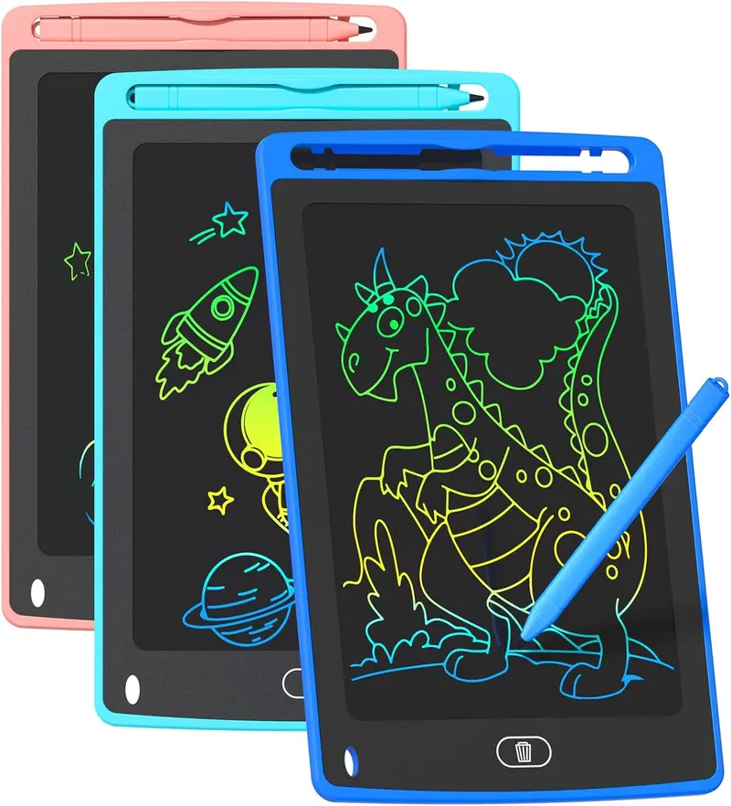 3 Pack LCD Writing Tablet 8.5 Inch Erasable Drawing Pad Toys for Kids Reusable Colorful Electronic Doodle Board Educational and Learning Gifts Drawing Board 10"