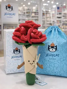 Jellycat Plush Flower Bouquet Authentic US Soft Stuffed Flowers Valentine’s Gift for Her Cute Romantic Ideal for Valentine’s Day