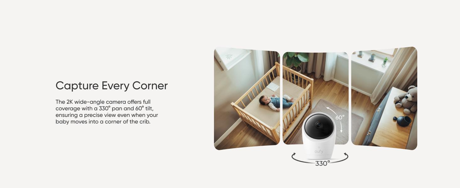 【Exclusive Bundle】eufy Baby Monitor E20 with 2K HD Camera, 5'' 720p Display, Hybrid Wi-Fi and No Wi-Fi Connection, App and Monitor Control, Pan-Tilt, 4× Zoom, Portable Camera with Built-in Battery, ANR, Smart Alerts, Secure with Anti-Hack Protection 【Exclusive Bundle】eufy Baby Monitor E20 with 2K HD Camera, 5'' 720p Display, Hybrid Wi-Fi and No Wi-Fi Connection, App and Monitor Control, Pan-Tilt, 4× Zoom, Portable Camera with Built-in Battery, ANR, Smart Alerts, Secure with Anti-Hack Protection