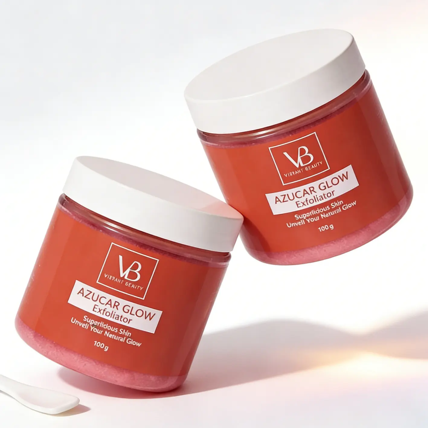 Vibrant Beauty Azucar Glow Exfoliator 100g Sugar Scrub for Glowing Smooth Skin Gentle Exfoliation Unclogs Pores Promotes Brighter Tone