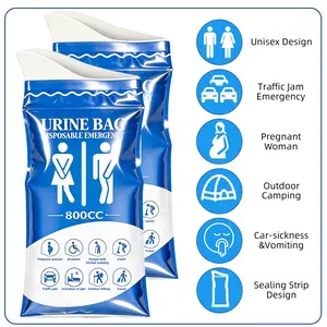 Leakproof Disposable Emergency Urinal Bags, 12 PCS 800ML Portable Unisex Pee Bags, Urine & Vomit Bags for Travel Camping Traffic Jam Men Women Kids Patient   mothersdaygift Summervibes DealsForYouDays