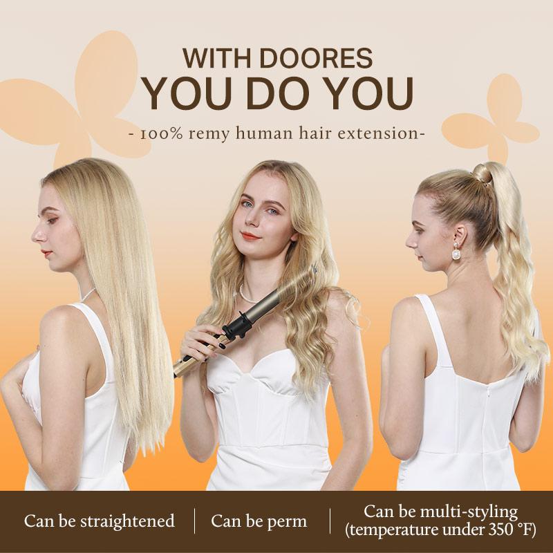 Doores Clip in Hair Extensions 120g 7pcs 150g 9pcs 100% Human Hair Straight for Daily Use & Special Occasions for Women