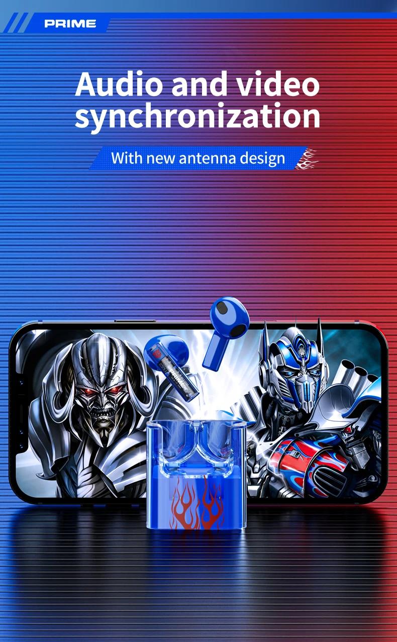 TRANSFORMERS TF-T08 In-Ear Wireless Earbuds with Bluetooth 5.3, Stable Connection, Hi-Fi Stereo Sound, Immersive Powerful Bass, Half-In-Ear Comfortable Fit, Wireless Earphones for Music & Phone Calls