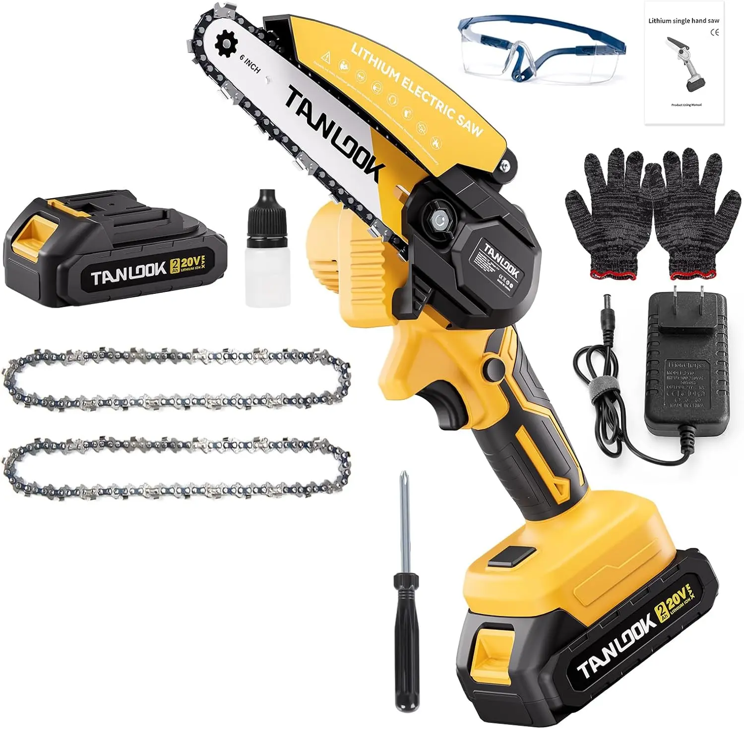 Cordless Electric Chainsaw - Portable Cordless Mini Chainsaw, Handheld Power Tool for Tree Trimming & Wood Cutting, Practical Gift for Men, Portable Chainsaw