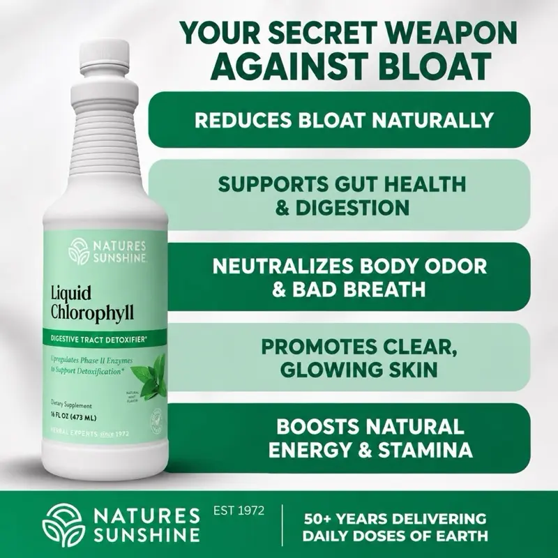 Nature's Sunshine Liquid Chlorophyll - Immunity Support, Detox & Cleanse, Chlorophyll Liquid Drops with Spearmint Oil, and Internal Deodorant