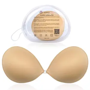 Wingslove Silicone Adhesive Sticky Push Bra Strapless Bras With Clear Package Bag For Women's Backless Outfit Wedding Dresses Womenswear SpringStatements