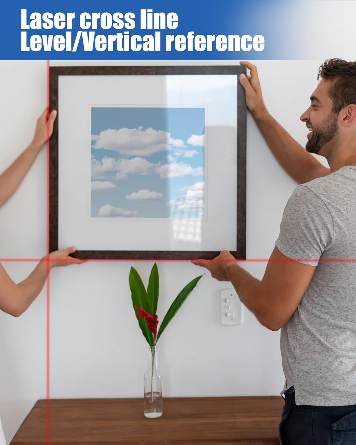 3 in 1 laser tape measure 40M infrared laser rangefinder intelligent ruler Tool，130 feet/40 meters laser distance gauge displayed on backlit LCD screen, with 16 feet/5 meters automatic locking measuring tape | feet/inches/fraction/M/millimeters Home