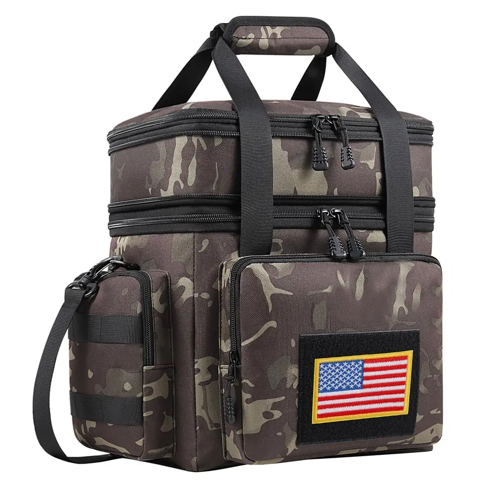 HSHRISH LB10 Expandable Double-Deck Insulated Lunch Bag for Women, Unisex Waterproof Leakproof Cooler with Side Pockets, Single-Shoulder Reusable Grab-and-Go Lunch Bag for Work, Picnics, Lunch Bags For Women,back to school,back to school haul