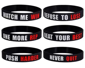 Work Out 6 Pack Inspirational Motivational Wristbands for Athletes Fitness Accessories Sports Accessories