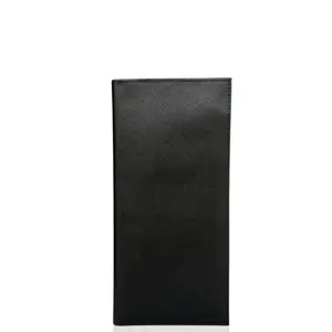 Pre-owned PRADA Leather small leather goods Continental Wallet Saffiano Calfskin Black (kc012626f6)