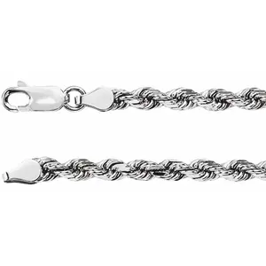 Men’s 14K White Gold Rope Chain