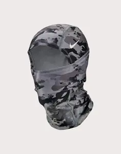 Nike Men's Pro Hyperwarm Hood Grey Camo White Swoosh OSFM