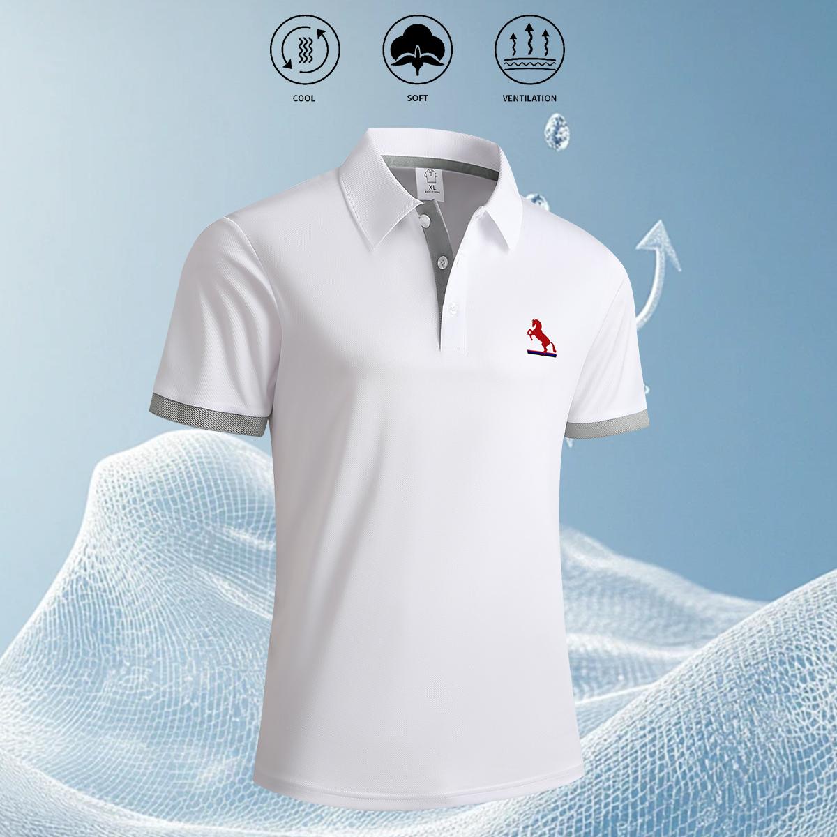 5-Pack men's new color matching shirt collar polo shirt, soft fabric, outdoor leisure business breathable, suitable for vacation and business occasions, a must for daily leisure