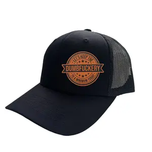 Bold Humor Trucker Hat | Leather Patch Hat | Breathable Mesh Back | Unique Gift Idea for Boyfriend, Husband or Friends