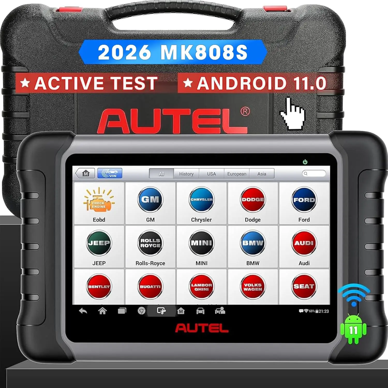 Autel MaxiCOM MK808S Bidirectional OBD2 Car Diagnostic Tool, All Systems Diagnosis, 28+ Services, Active Test for Automotive Repair (OBD2 Scan Tool Code Readers & Scanners), Bidirectional Scan Tool