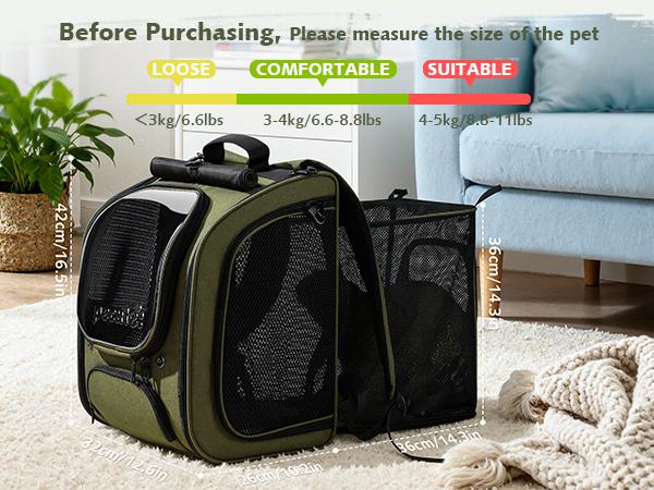Pecute Space Capsule Pet Backpack Animal Carrier - Expandable Large Capacity, Breathable, UV-Protective for Cats and Puppies