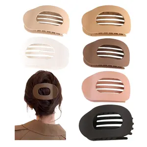 【New Upgrade】Solid Color Hair Clip, 6 pcs Seamless Flat Oval Hair Clip Set, Stylish And Simple Hairpins, Suitable For Daily Wear With Any Hairstyle，Made Of Upgraded Abs Material, It Is Flexible And Resistant To Bending, So Say Goodbye To Breakage