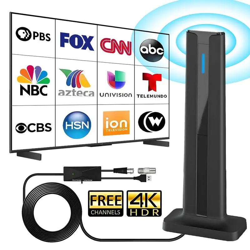 TV Antenna Digital HD Antenna 1080P 4K Ultra HD Indoor Long Range High-Quality Signal for Home Entertainment Full HD NBC ABC HSN