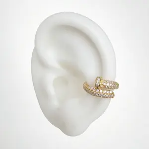 Crystal Knot Ear Cuff