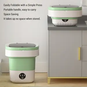 Portable Mini Washing Machine, 12L Foldable & Lightweight, 3 Cleaning Modes, Compact Laundry Solution, No Installation Needed & Easy to Use for Hotel, Home, Apartment & Dorm Room
