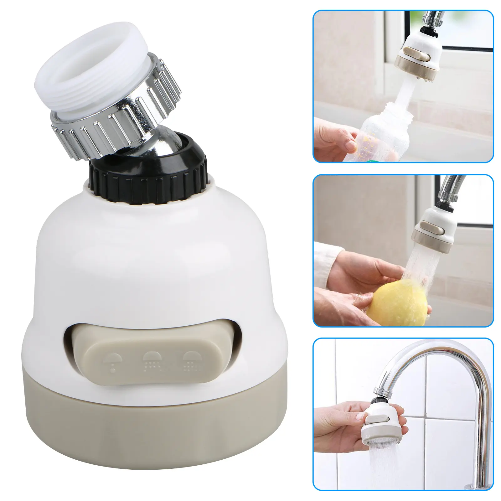 360 Rotate Kitchen Nozzle Faucet - Water Saving Sink Sprayer Head,Adjustable Faucet Attachment for Kitchen Sink, Anti-Splash Tap Nozzle