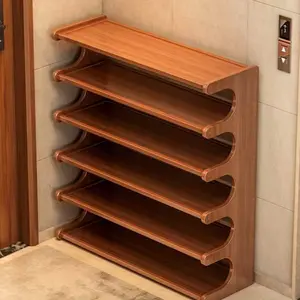 Bamboo Shoe Rack, Multi-Layer Space-Saving Shoe Organizer for Entryway, Bedroom or Living Room, Stable & Easy to Install