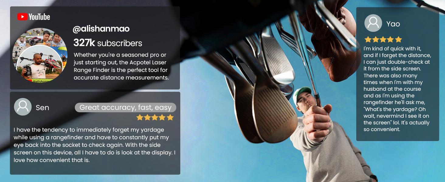 LCD External Scrren Range Finder PF2L with Magnetic Golf Rangefinder Slope Switch with Feet/Yard/M Range Finder Golf with Scanning, Golf Rangefinder Fast Flag-Lock with Vibration，Perfect Gift  For Men