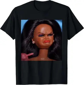 Angry Disgusted Black Doll Face Meme Reaction Meme Funny T-Shirt