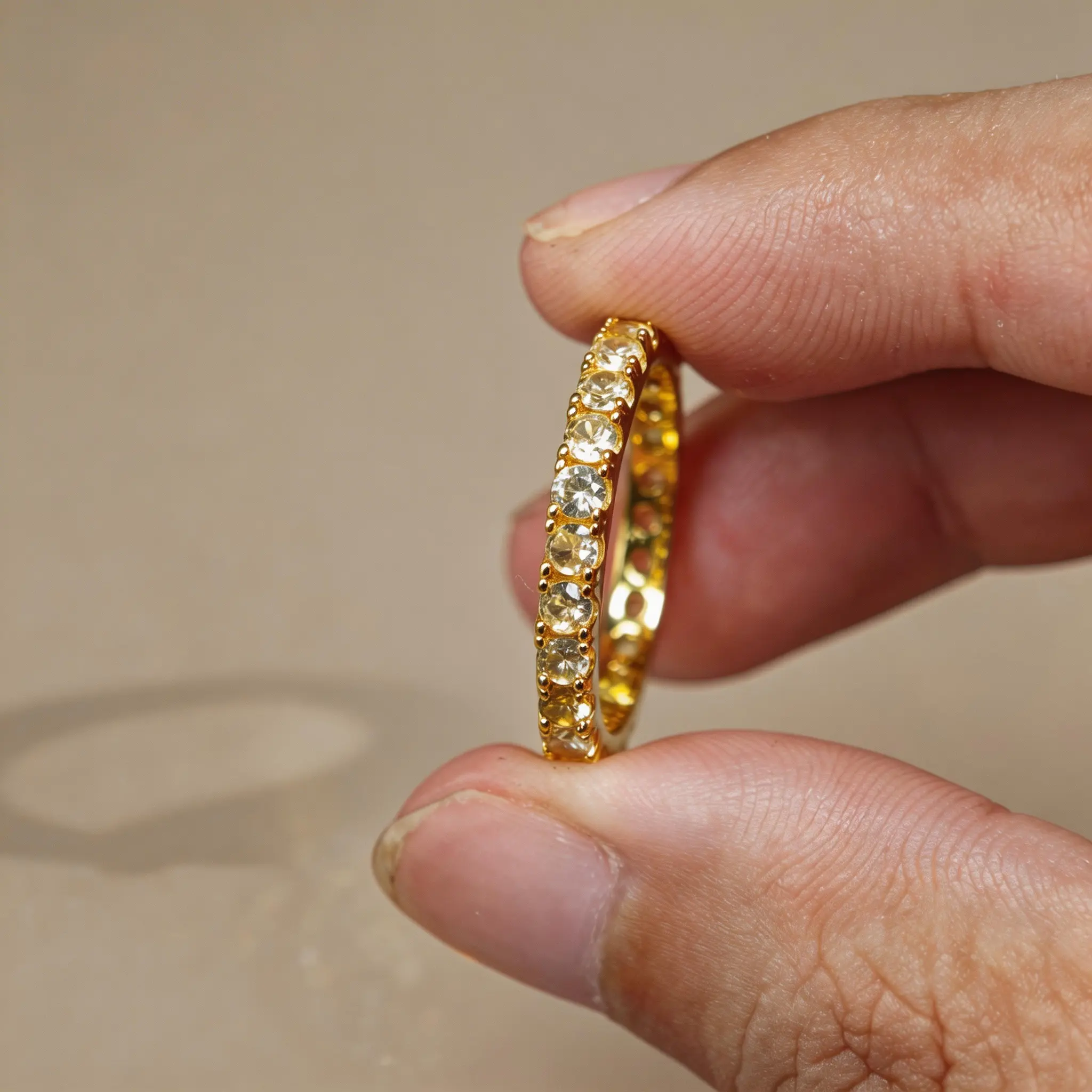Women's Elegant Design Costume Jewelry - Daily Metal-Coated November Citrine Birthstone Ring