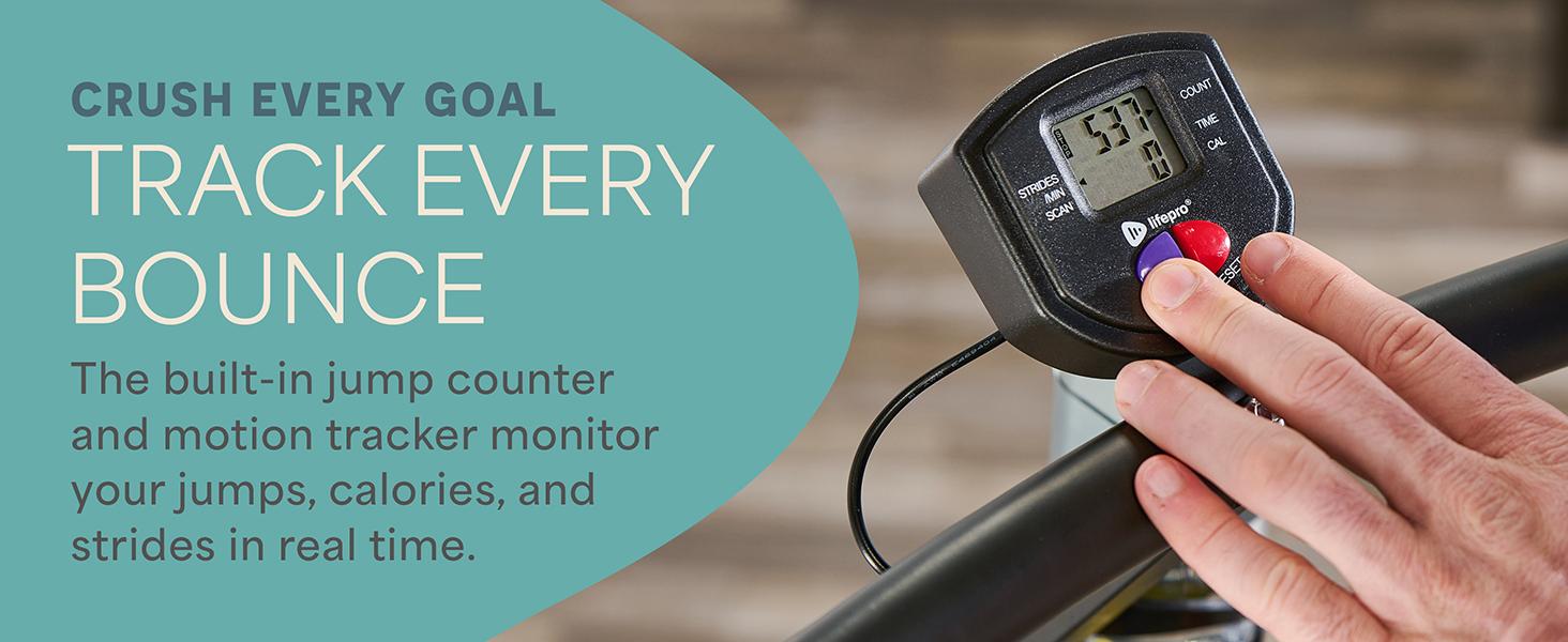 LifePro Fitness Rebounder Trampoline – Lymphatic Drainage Jumping | Low-Impact Morning Routine | Foldable 40in | Jump Counter