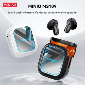 MINISO-MS109 AI Translation Earphones, Bluetooth 6.0, High-Fidelity Waterproof Wireless Earphones | Suitable for work, exercise, study, and voice calls | Built-in microphone | Earphones
